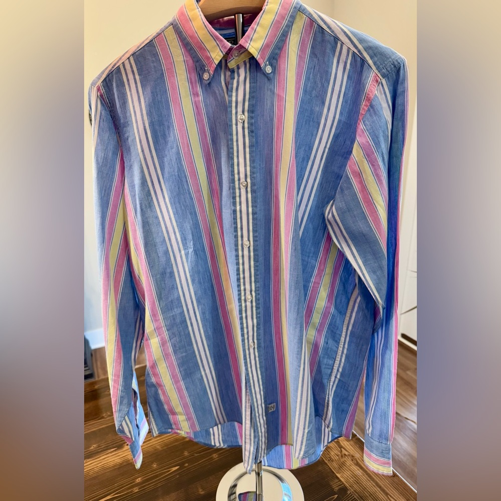 Polo Ralph Lauren Pastel Multicolor Striped Dress Shirt Size 20